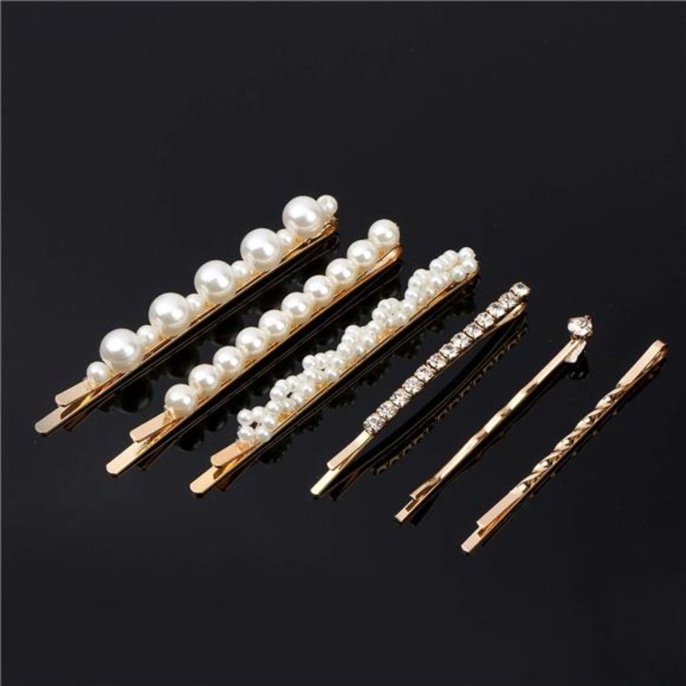 Elegant Wedding Hair Accessories | Golden Barrettes